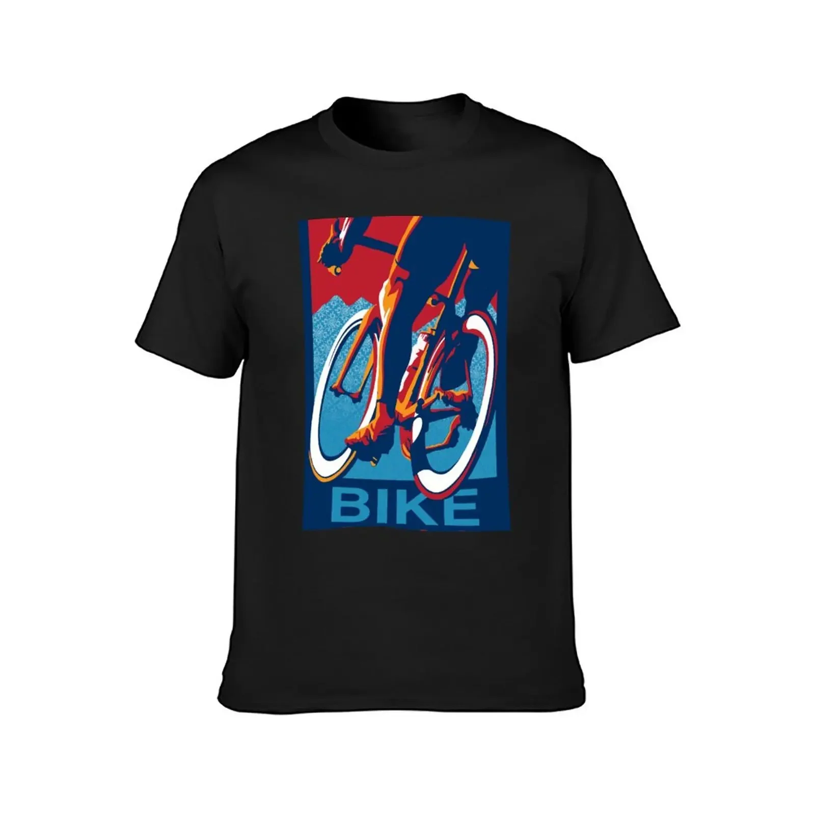 Retro styled motivational cycling poster: Bike Hard T-Shirt baggy shirts cute clothes outfits for men