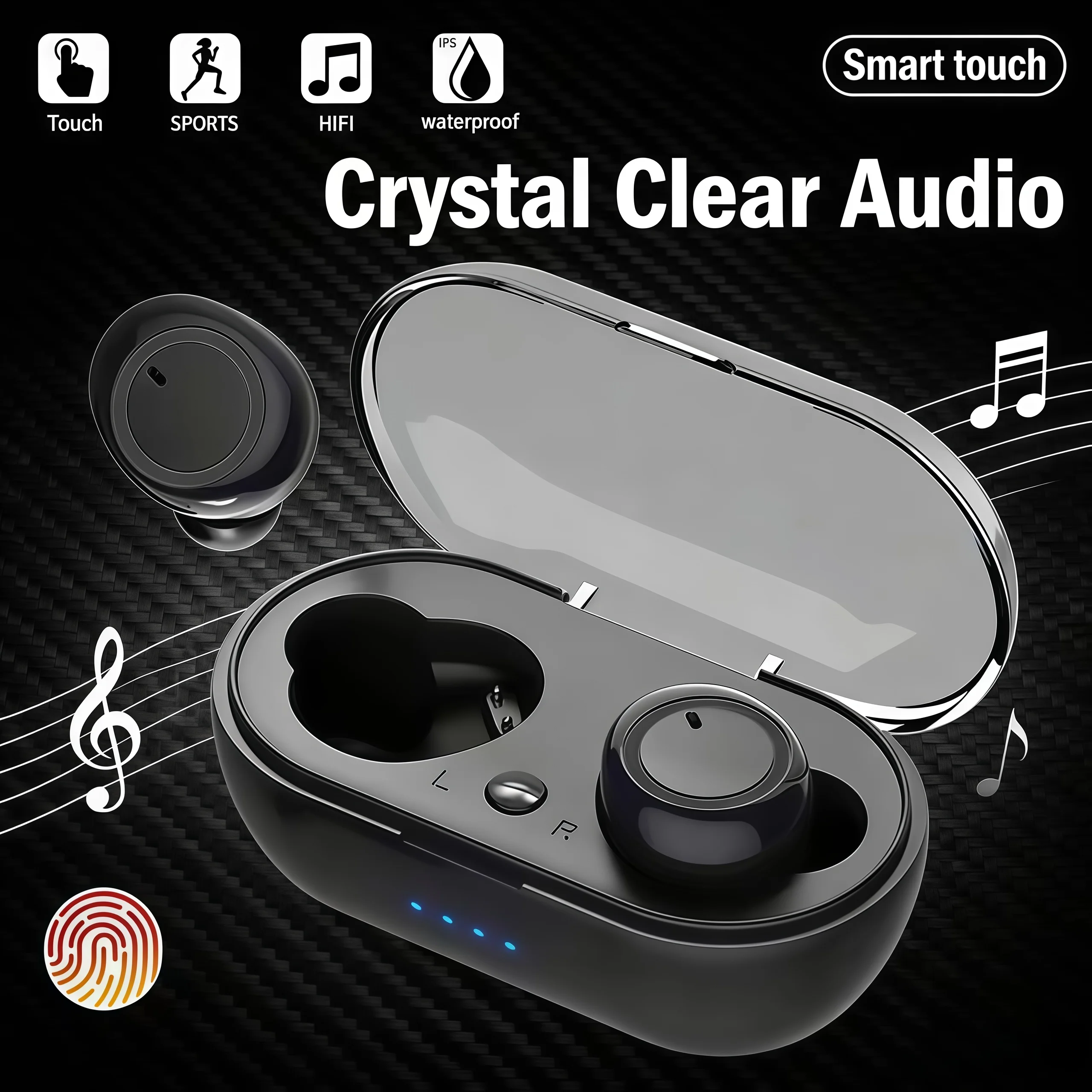 New style Bestseller Y30 Wireless Bluetooth 5.0 sports headphones Touch sports noise-cancelling headphones with microphone