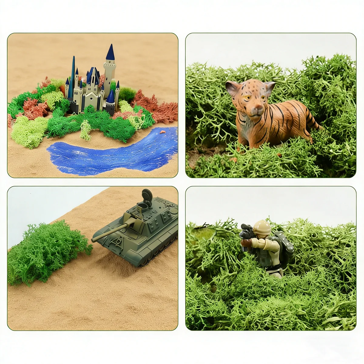 Model Sand Table DIY Material Grass Powder Tree Powder Simulation Shrub Bush for Dollhouse Miniature Landscape Scenery