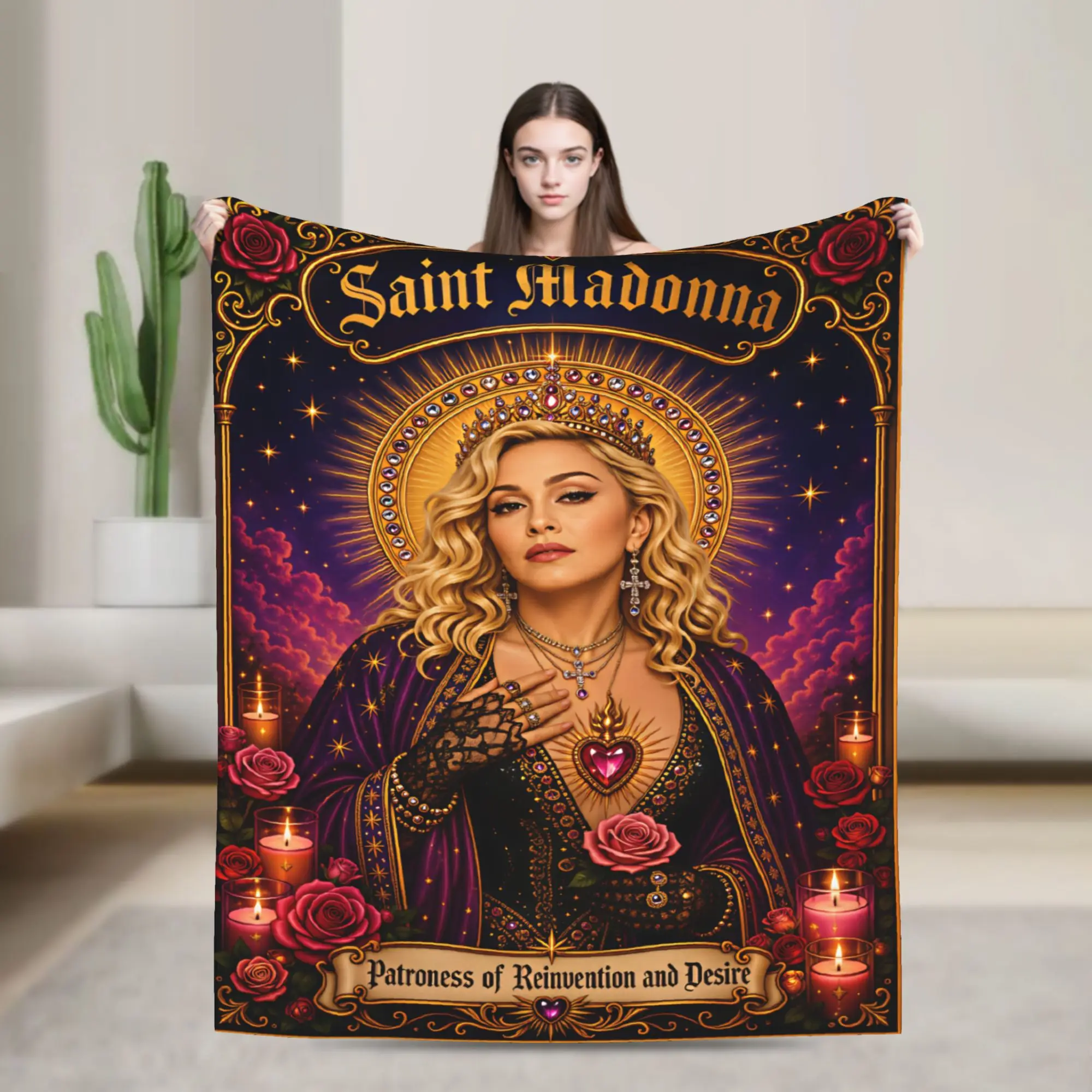 M-Madonna Confessions I Feel So Free Blanket  Soft Funny Plush Throw Blanket For Couch Chair Flannel Bedspread Bed Cover