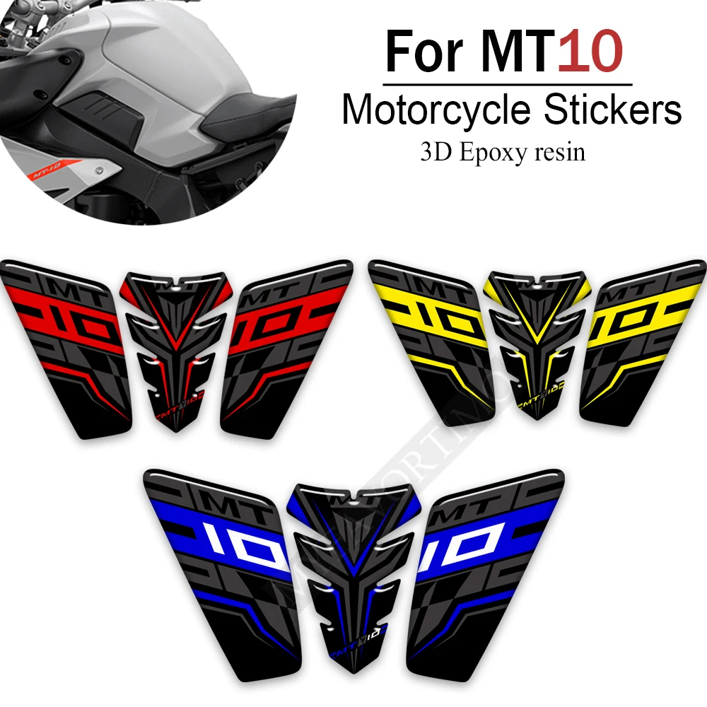 Tank Pad Grips For Yamaha MT10 FZ10 FZ MT - 10 MT-10 SP Motorcycle Gas Fuel Oil Kit Knee Protector Hyper Naked Stickers Decals