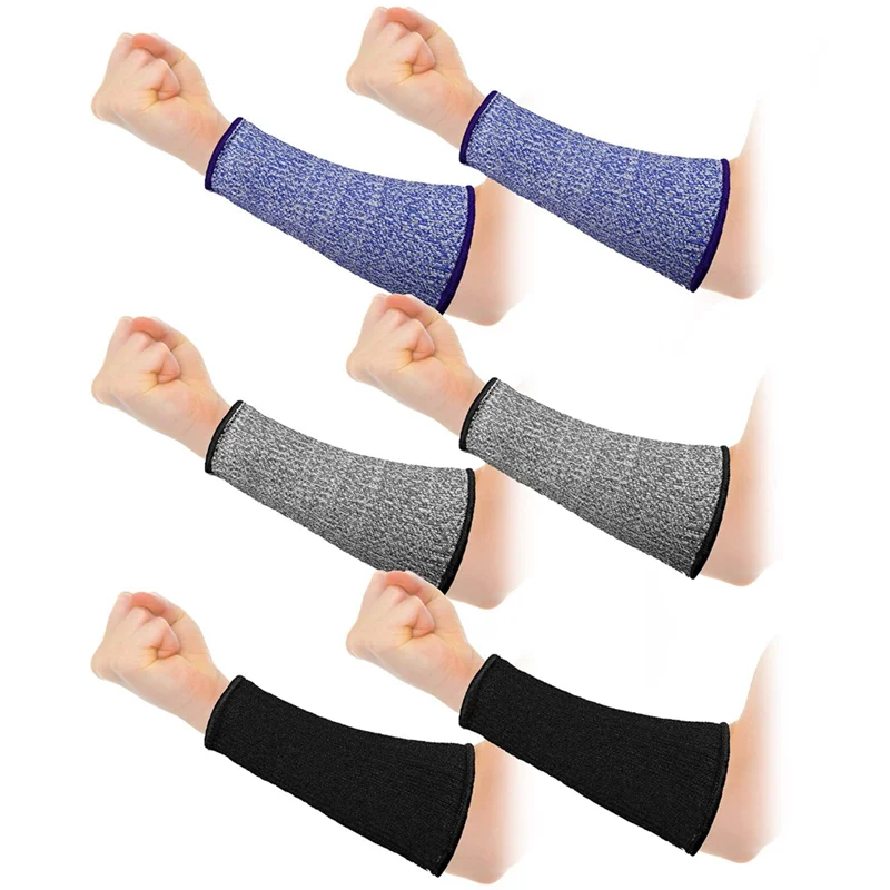 -ABGY 3 ペアのアームプロテクター、薄い肌とあざのための耐切創性前腕スリーブレベル 5 アーム火傷保護スリーブ