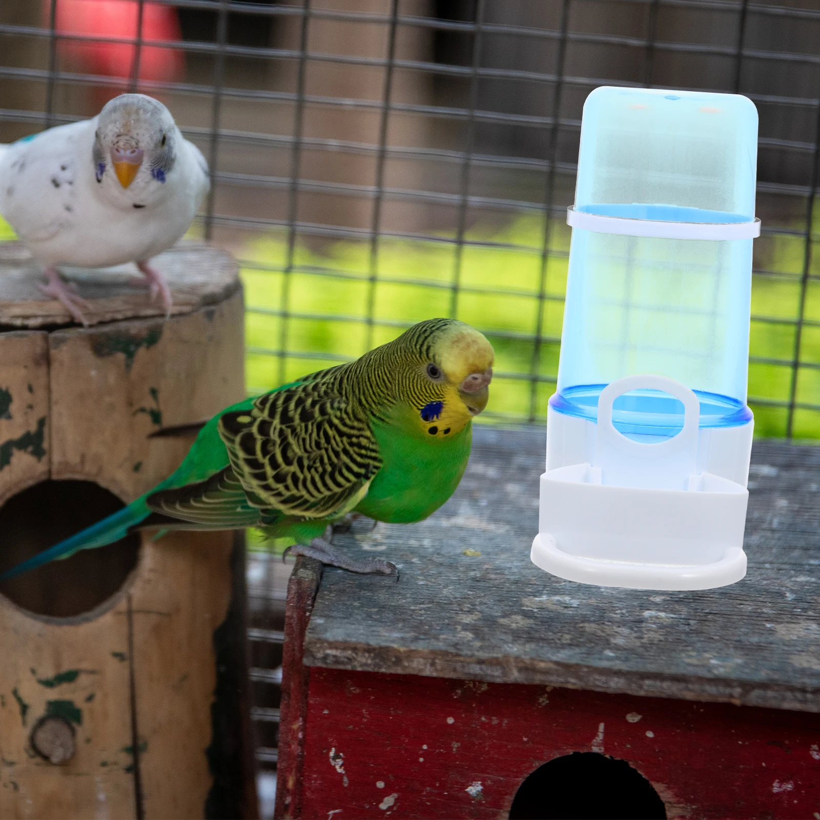 

2pcs Automatic Bird Feeder Plastic Home Parrot Cage Accessories Food Dispenser Holder For Parakeet Hamster Wear Resistant Spill