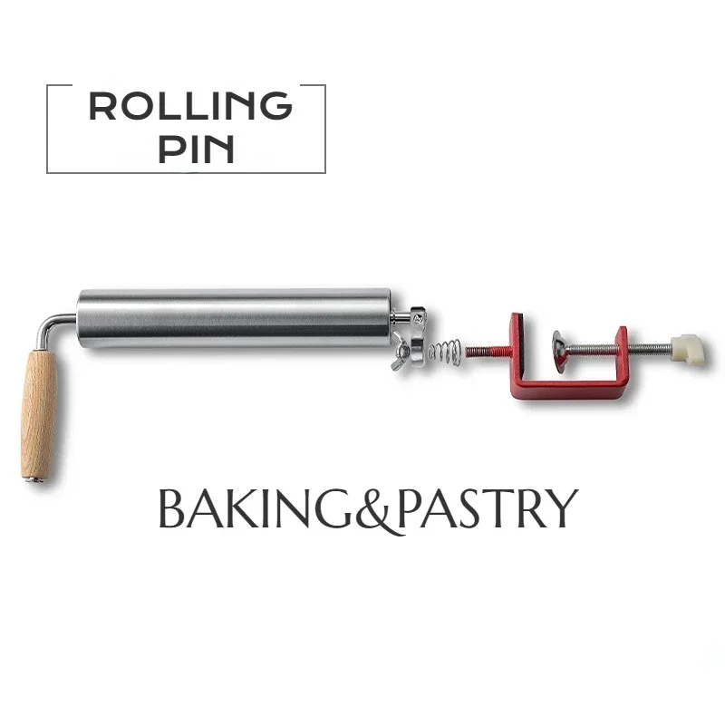 Stainless Steel Rolling Pin Simple Household Labor Saving Non Stick Roll Out Dumpling Skin Noodle Pastry and Bakery Accessories