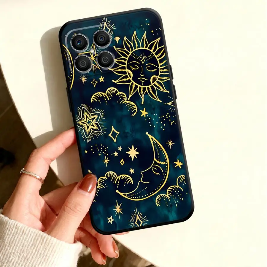 Line Moon Case for Honor 600 Lite X8 X8a X9a X7b 400 Pro X9d X6d X9c Play10 X9b X5c Phone Cover X8d X7a X7d
