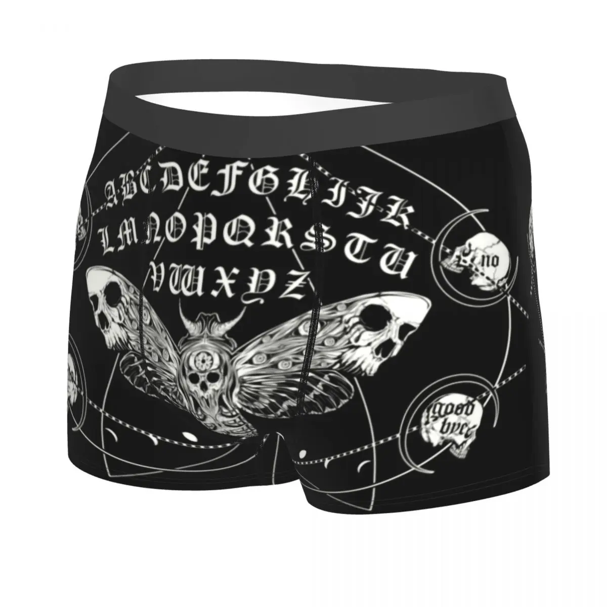 Death Moth Spirit Board Underwear Male Sexy Printed Customized Gothic Skull Boxer Briefs Shorts Panties Soft Underpants