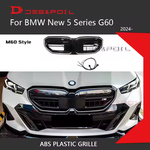 For BMW New 5 Series G60 M60 Style Kidney Grille LED Light Grille Front Grill Grid M Sport Illuminated With Lamp 2024 New Model