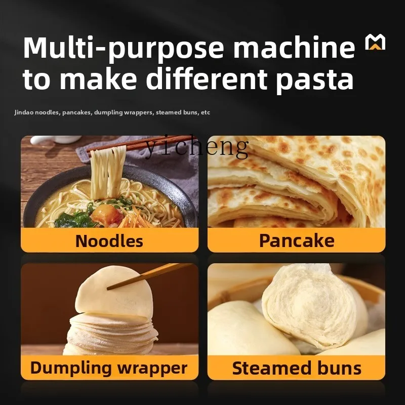 Profesjonalna maszyna do makaronu TQH, elektryczna maszyna do cięcia ramenu ze stali nierdzewnej, do ciasta na pierogi i ciasta do ciasta.