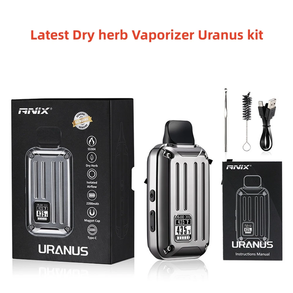 2025 Latest Dry herb Vaporizer Uranus Kit 2200mAh Luggage Shaped Dry Burning Smoking Set Herbal Wax Vape Kit Dry herb Vaporizer