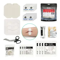 RHINO RESCUE Zip Stitch 6pcs with Wound Dresssings, Wound Closure Strips Without Suture, Zipstitch Laceration Closure Kit