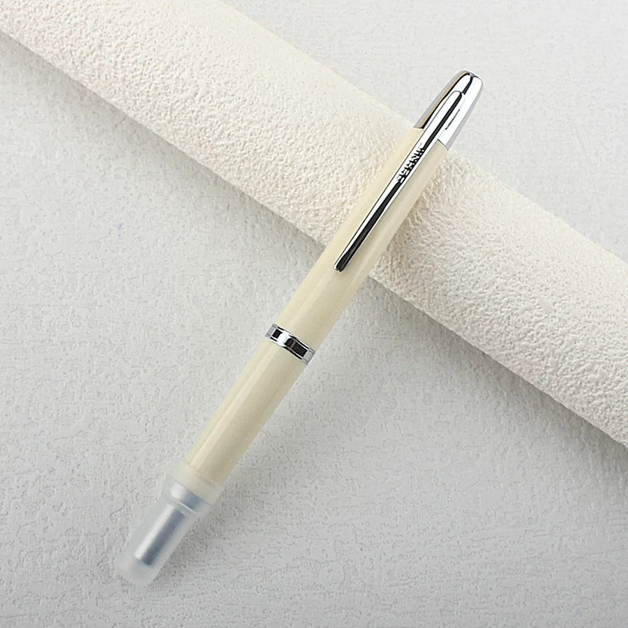 Gładkie pióro wieczne JINHAO 20 z mechanizmem wciskowym, stalówka EF F, przezroczyste czarne pióro do pisania z konwerterem, artykuły szkolne i biurowe. — zdjęcie produktu 2