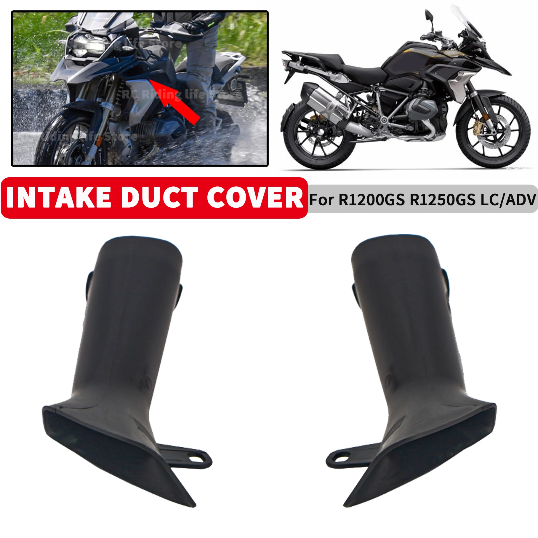 

For BMW R1200GS LC ADV R1250GS LC ADV Adventure R 1200GS R1250 GS 1200 Motorcycle Intake Pipe Duct Cover Air Enter Tube Fairing