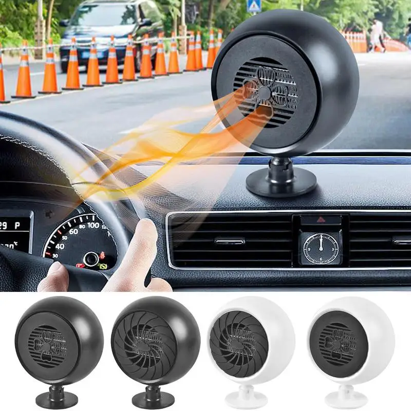 Portable Car Heater 12V 150W Windscreen Defogger Electric Heater Fan Low Noise Electric Rotary Fan Heater for Auto Air Condition