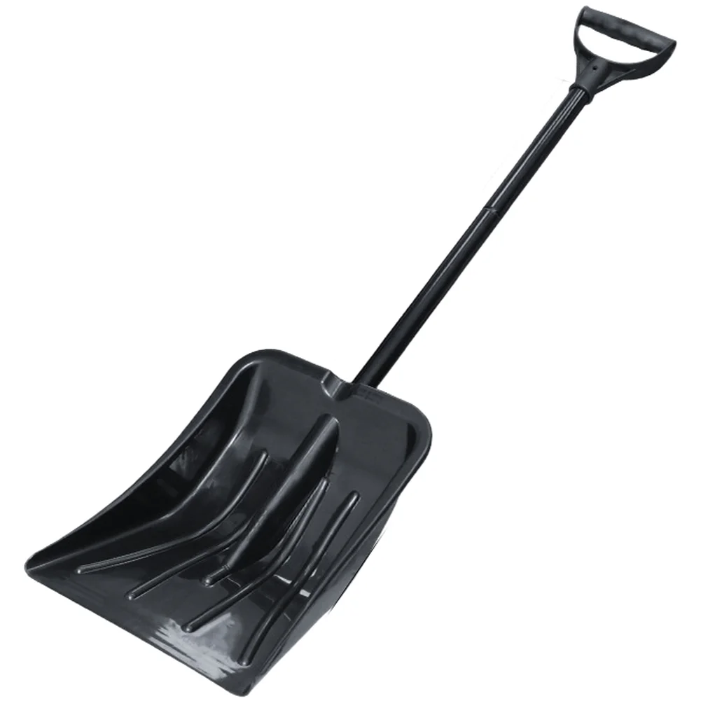 Winter Snow Shovel with Wide Reinforced Edge D-Shaped Handle Removable Design for Vehicle Storage ABS Aluminum Alloy