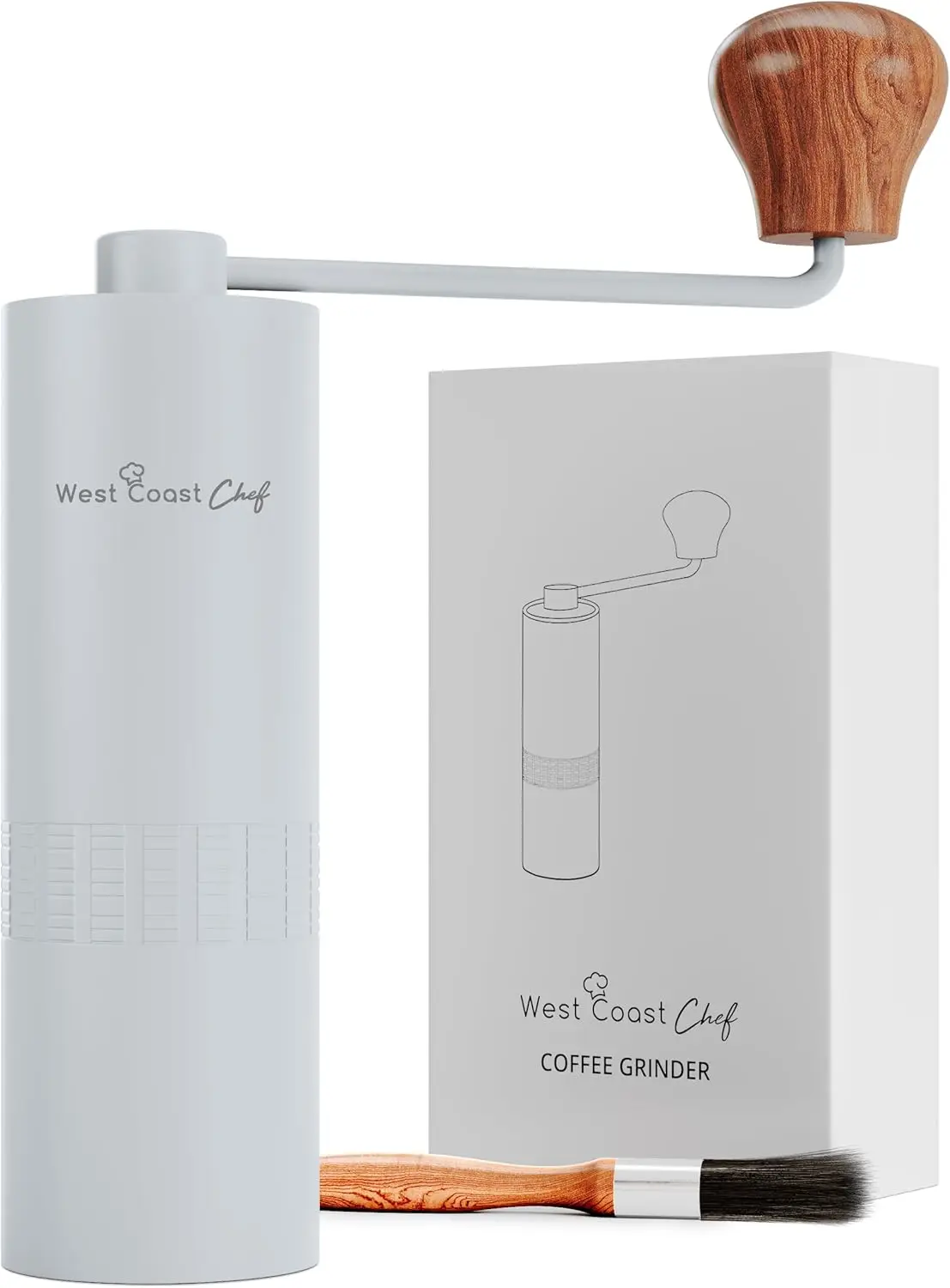 

Портативная ручная кофемолка для эспрессо и путешествий, регулируемая конструкция с жерновами