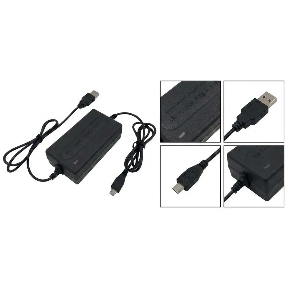 5V 2A Uninterruptible Power Supply With 3200mAh Battery For UPS Security Camera System USB-Backup Adapter Black