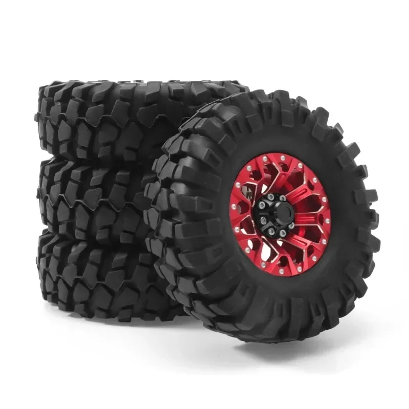 ล้อและยางรถปีนเขาขนาด 1.9 นิ้ว 110 มม. 4 ชิ้น สำหรับรถ 1/10 Rock Track Redcat Scx10 Axial 90046/90047 Rc4wd Yikong D90 Trx4 Trx6