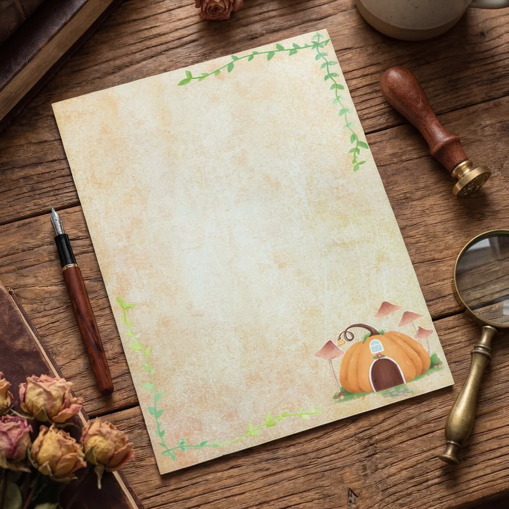 Retro Stationery Paper A4 Double Sided Writing Sheets For Calligraphy Poetry Cards Love Notes Office Stationery Art Materials