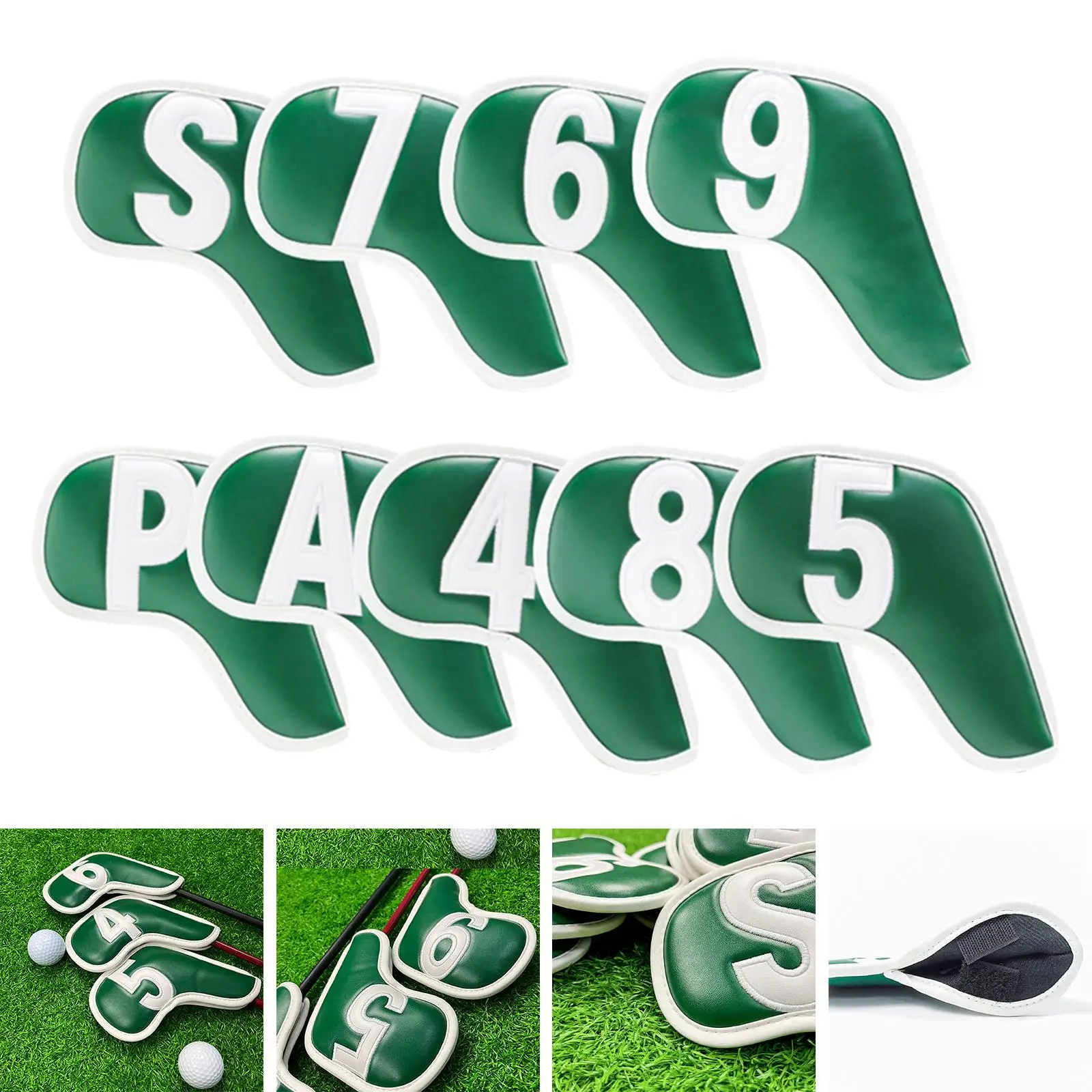 

Набор железных головных уборов для гольфа, защита для тренировок на открытом воздухе, бирка с номером, водонепроницаемая бирка для гольфа