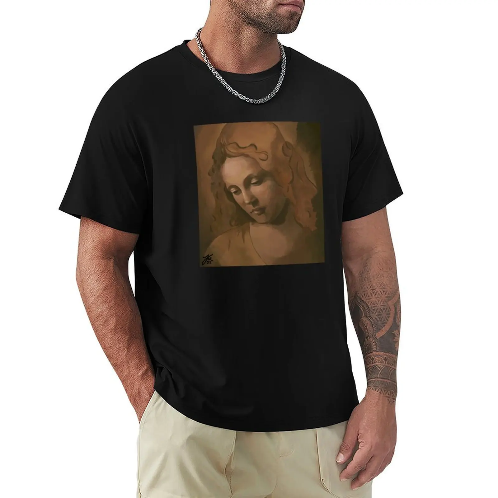 

Ever After Painting T-Shirt Holiday All Match T-Shirt