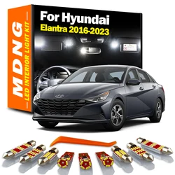 MDNG 10Pcs For Hyundai Elantra MK6 VI 6 2016 2017 2018 2019 2020 2021 2022 2023 LED Interior Reading Trunk Light Kit Car Bulbs