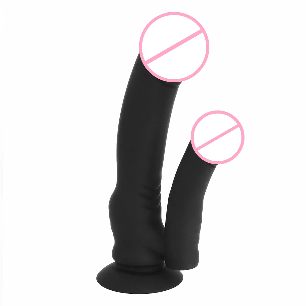 Vibradores de Silicona a Prueba de Agua, Masajeador de Clítoris y Vagina, Dildo Lésbico, Tapón Anal, Juguetes Sexuales para Mujeres, Dildo Doble