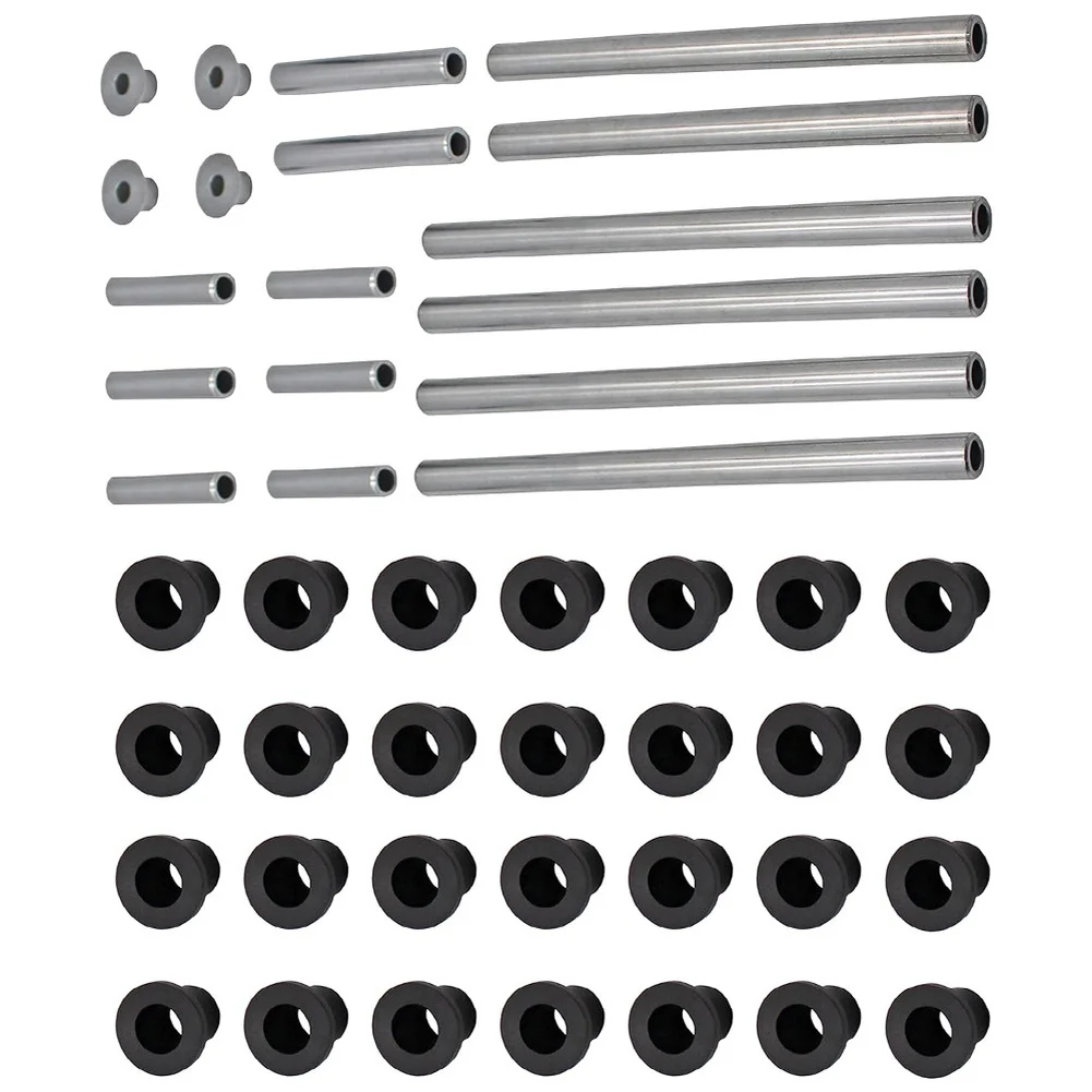 For HDPE A Arm Bushings and Steel Sleeves Kit for For POLARIS For RZR 800 2008-2014 Full Set 46 pcs for Front Rear Installation