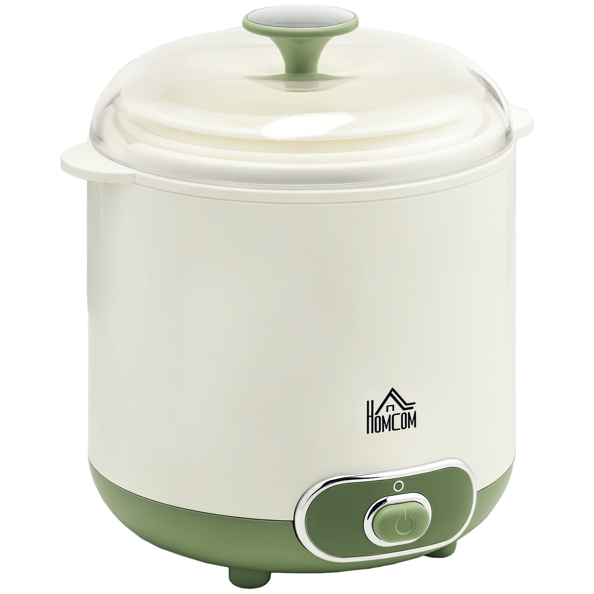 HOMCOM Yogurtera para Hacer Yogur Griego 20 W 1,5L con Filtro Indicador de Encendido y Tecnología PTC 19,5x17,5x21,4 cm Blanco