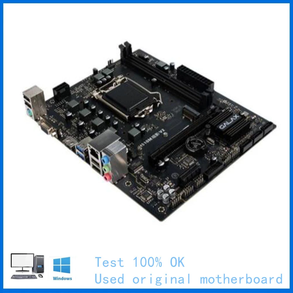 H510 Motherboard Used For GALAX H510M V2 Motherboard Socket LGA1200 DDR4 Desktop Mainboard  support 11400 10100F