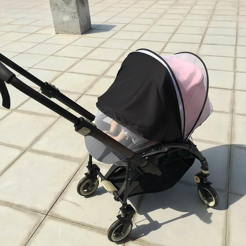 COLU ENFANT®Moustiquaire avec pare-soleil pour poussette, accessoires universels pour GB Pockit Cybex Bugaboo Bee6 Belecco X6 Yoyo Yoyo 2 Yoya