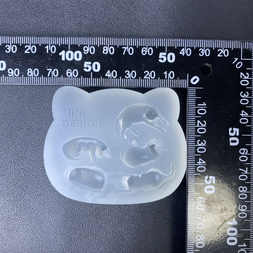 3D Cat Resin Casting Mold Silicone Mold Accessories Resin Liquid Mold Resin Keychain Silicone Mold Resin Mold