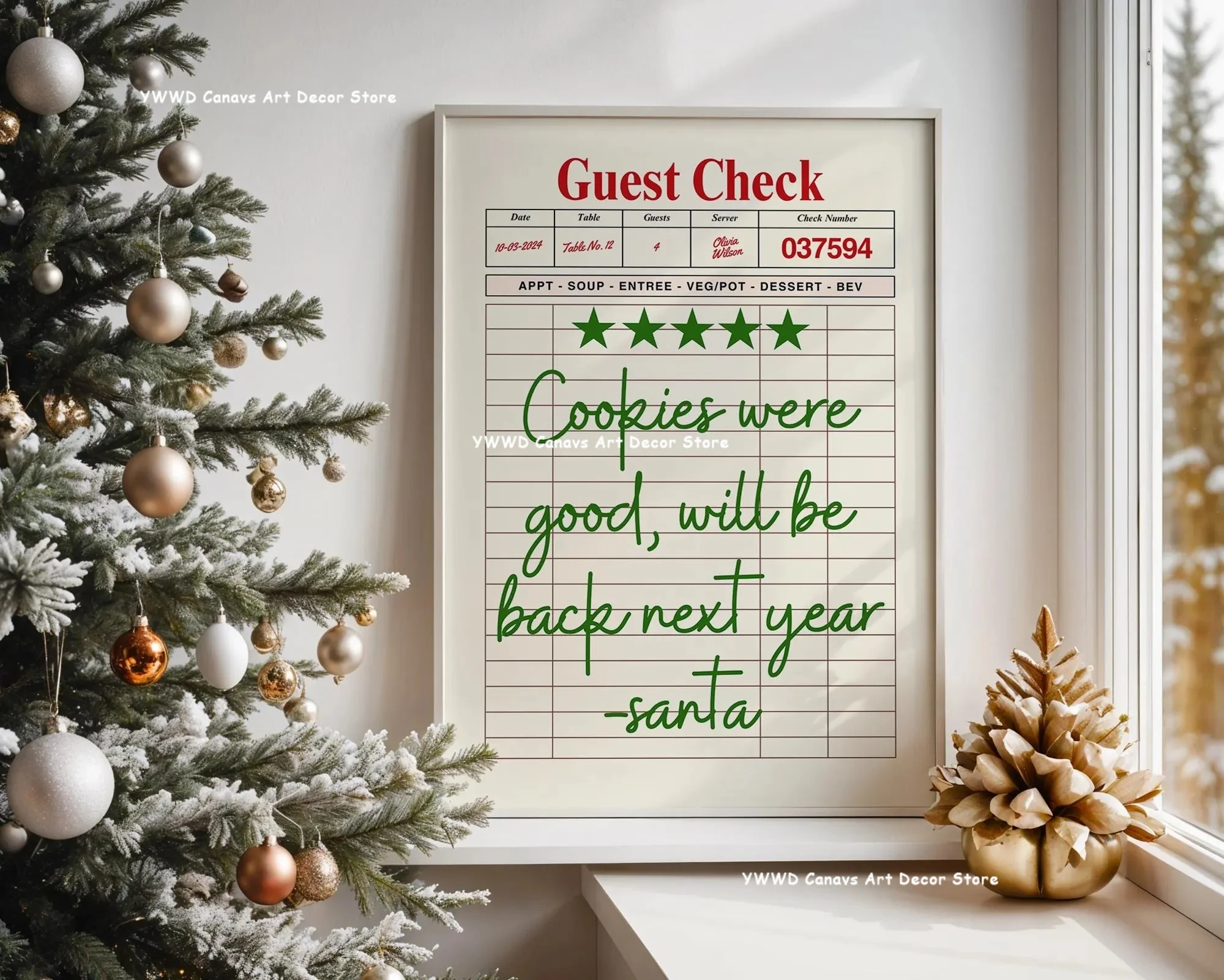 1/3pcs Arctic Christmas Holiday Countdown Canvas Print Winter Deer & Santa Claus Forest Wall Art Poster for Modern Home Decor