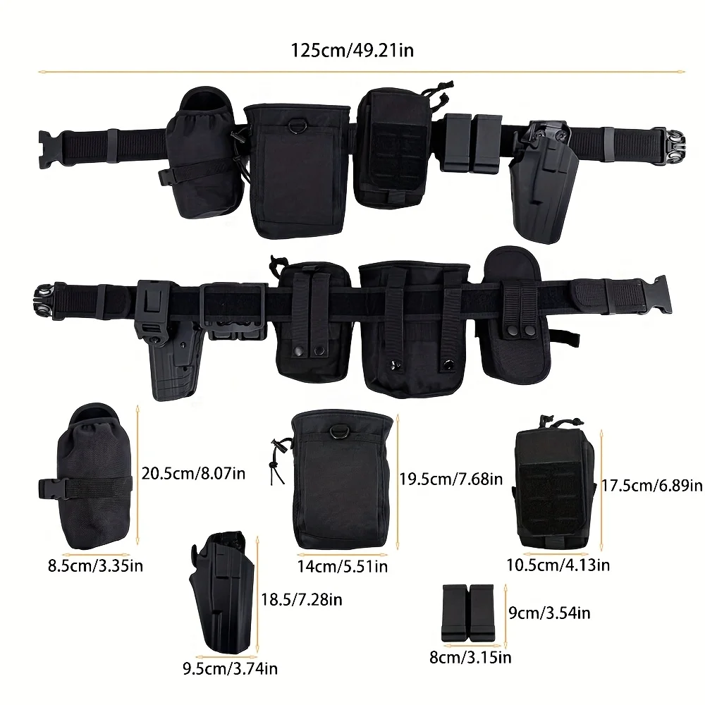 

Outdoor Quick-Draw Multifunctional Belt Universal Tactical Fanny Pack 7pcs Set Draw Gear for G17/18/19/22/34 Quick-pull sleeve