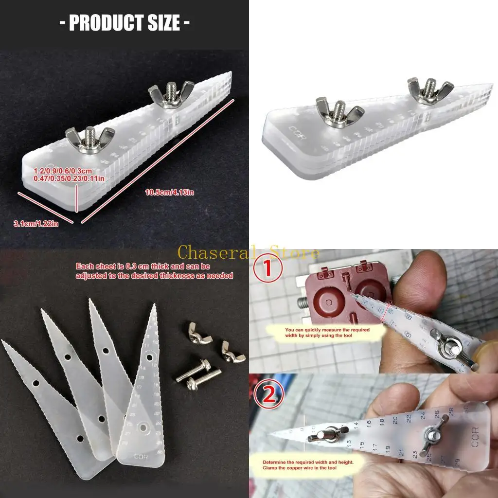 E7CE Compact Model Craft Bender Tool 4 Thickness Settings For Metal Pipes Copper Wires Artistic Creations Miniature Projects