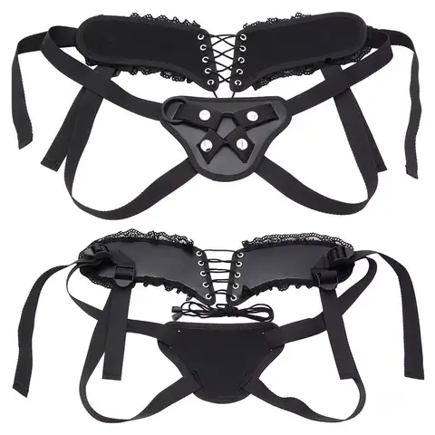 Lace Braided Wearable Strapon Penis for Lesbian G Spot Stimulator Lace Slacks Panties Strap on Dildos Pants Sex Toys for Women