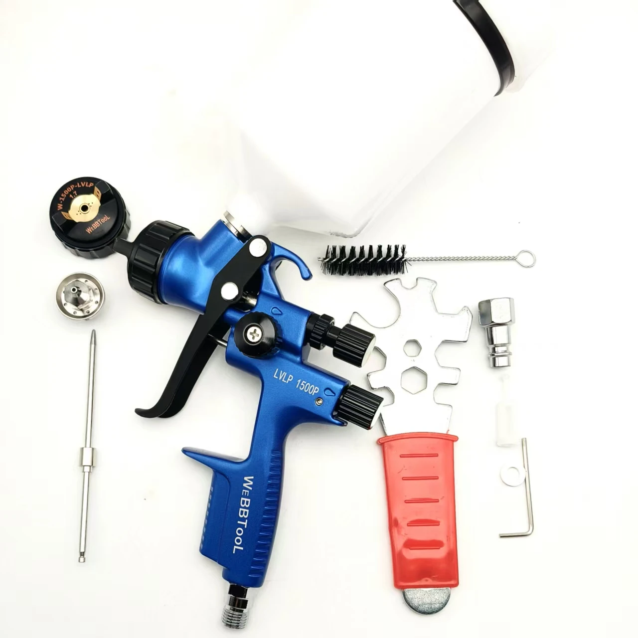 High Quality LVLP 1500P Pro Paint Spray Gun  Car Spray Tool Air Spray Gun 1.3Gun 1.7 Nozzle Kit  Professional Spray Gun