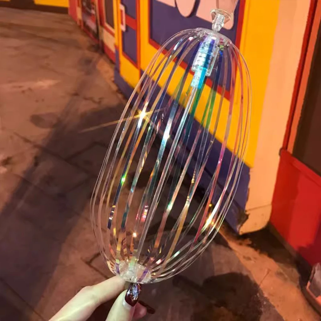 5 قطعة قوس قزح الدوار دوامة عصا سحرية فقاعة الأسرة التفاعلية للأطفال مهرجان الحفلات قوس قزح تدوير فلاش اللعب #3