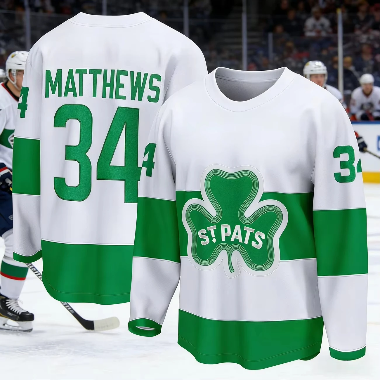 Men's New Toronto Ice Hockey Training Competition Jersey with 3D Print, Breathable, Moisture-Wicking Long-Sleeved T-Shirt Kids