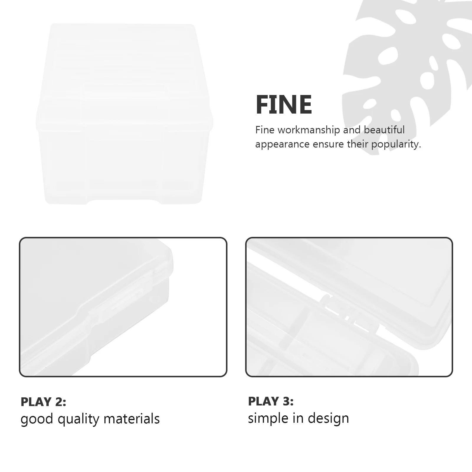 

Storage Box Plastic Photo Box for Cards Posters Jewelry Organizer Portable Case Clear Container Photo Storage Solution Photos