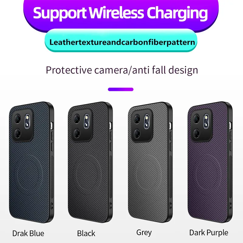 Hard PC+Carbon Fiber Texture For Magsafe Magnetic Case for Xiaomi Redmi Note 15 14 13 12 11 Pro Plus Redmi 15 15C 14C 13C Cover - view 6