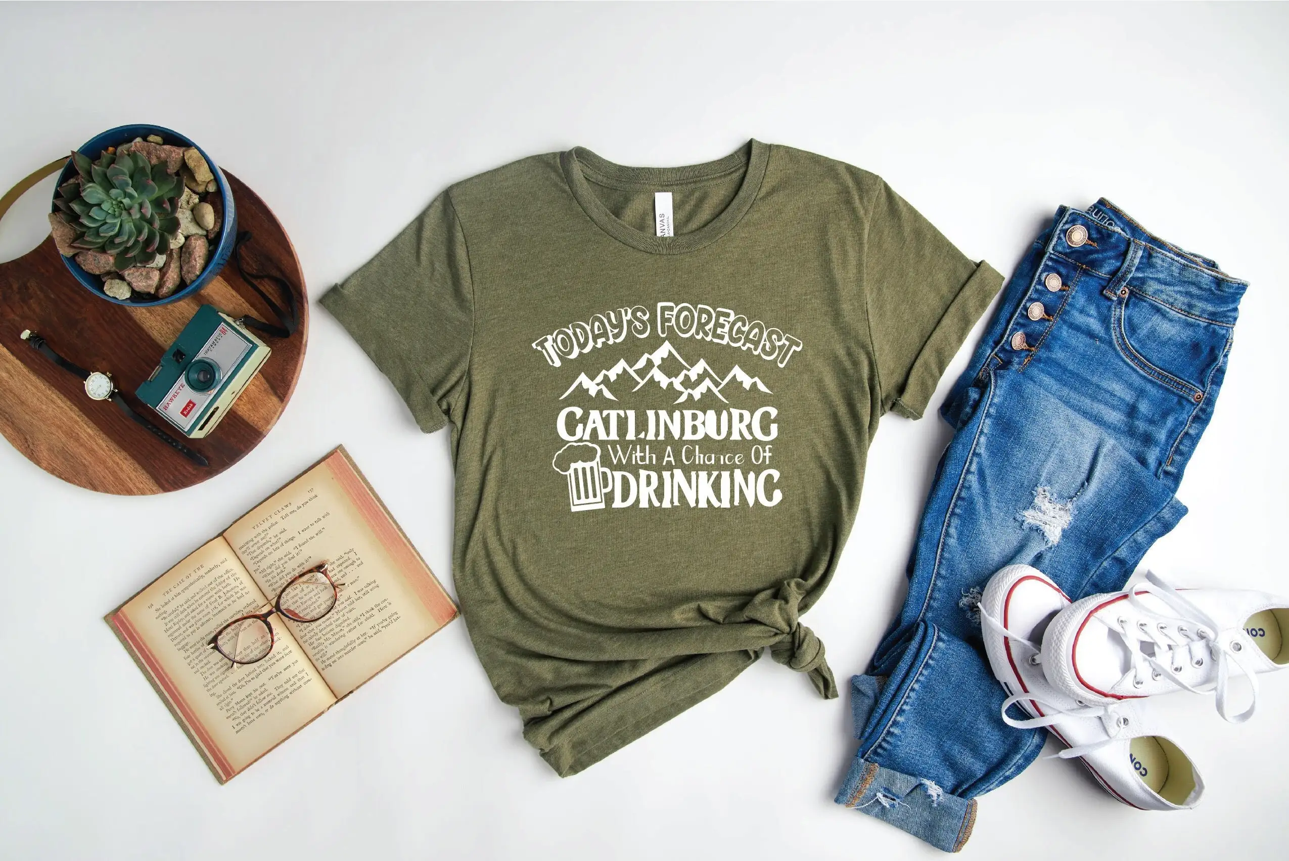 

Today'S Forecast Gatlinburg With A Chance Of Drinking Family Vacation Shirt