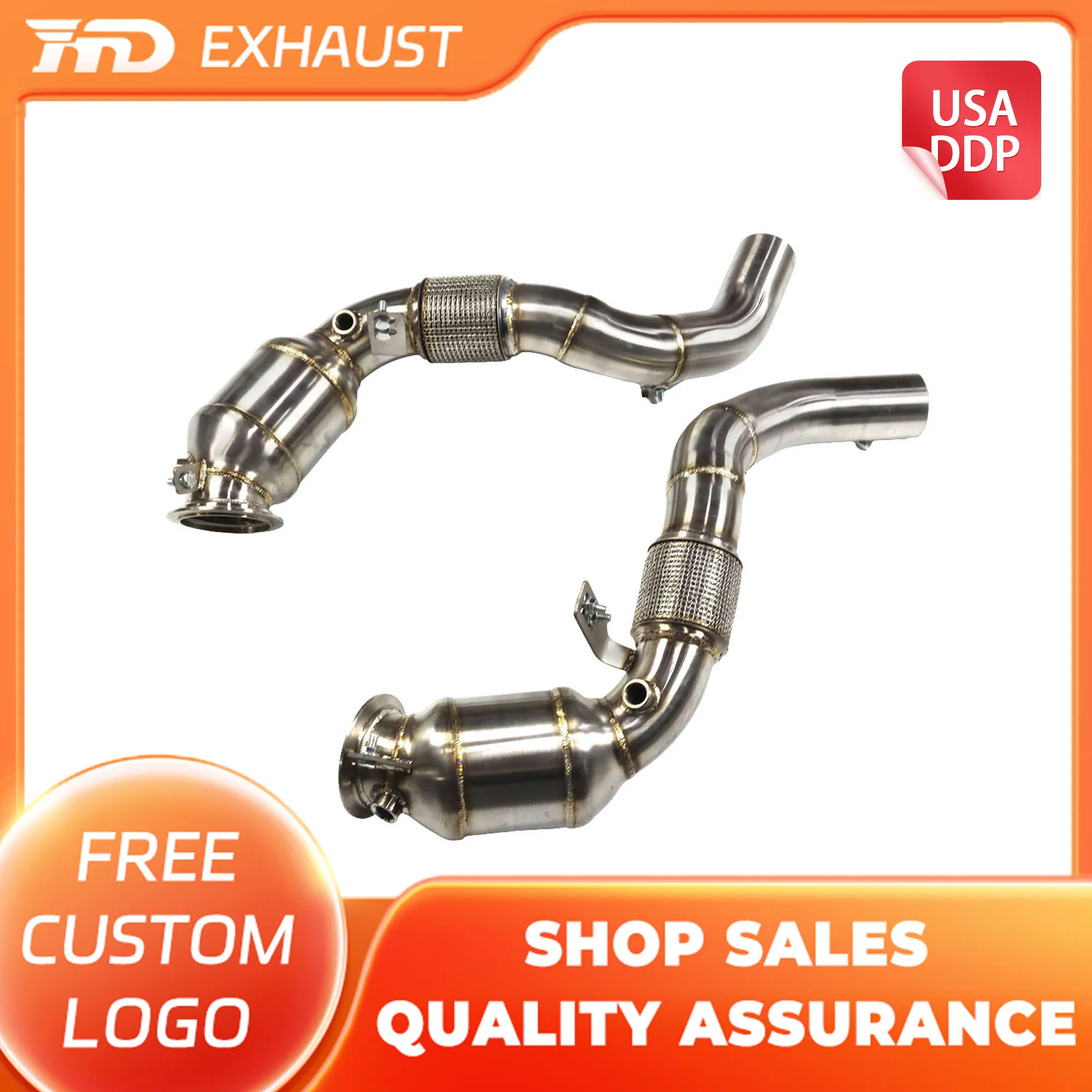 

HMD Hot Sales With Catalysis Downpipe for BMW 550i G30 Without Heat Shield Stainless Steel Exhaust