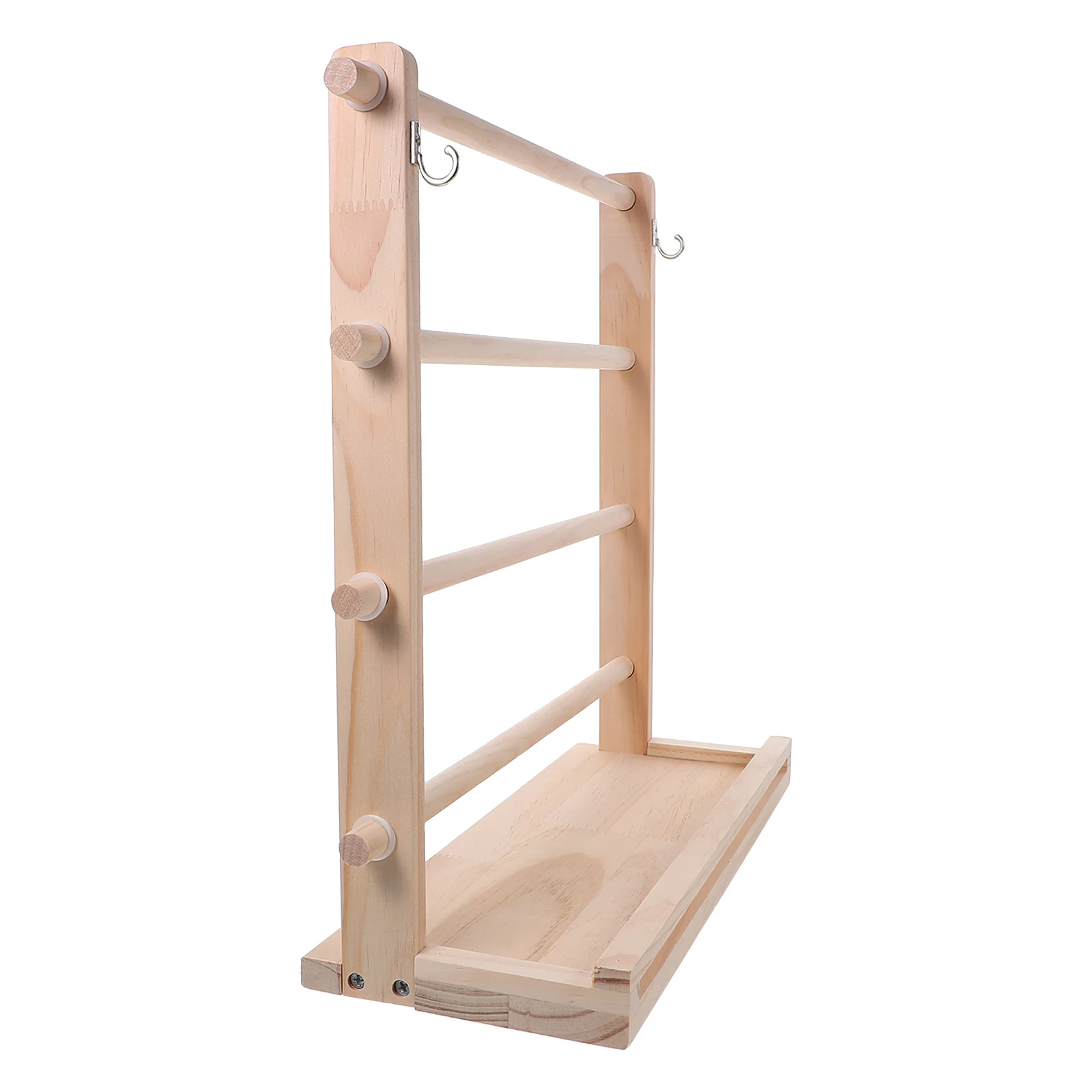 

Wood Thread Organizer Rack Natural Craft Storage for Sewing Embroidery Crocheting Projects Ribbon Spool Holder Yarn Dispenser