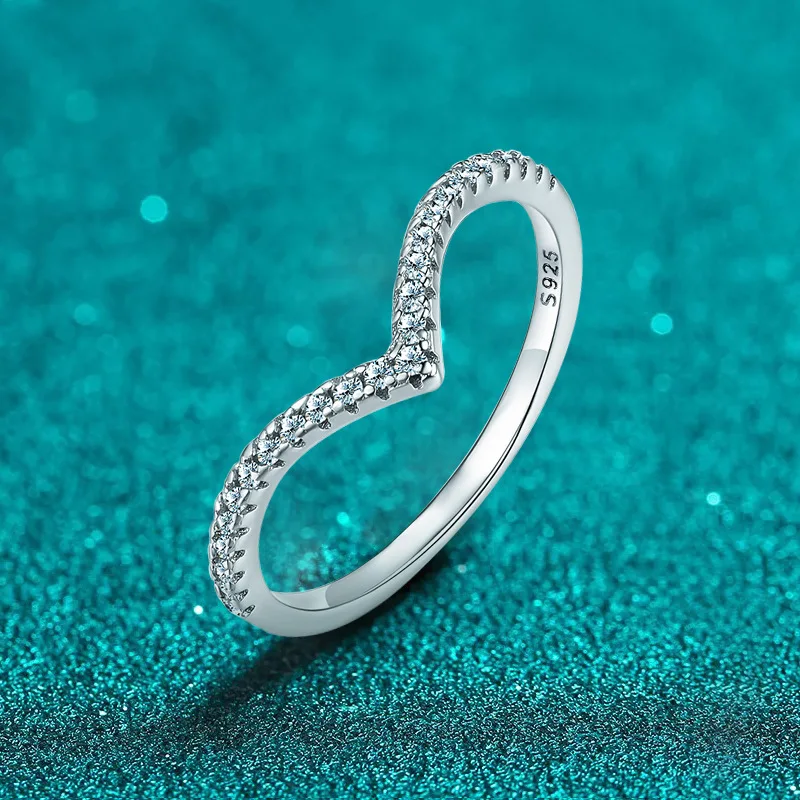 

S925 Rhodium Plated Silver D Color Micro Pave Geometric Ring for Women, Exquisite Jewelry