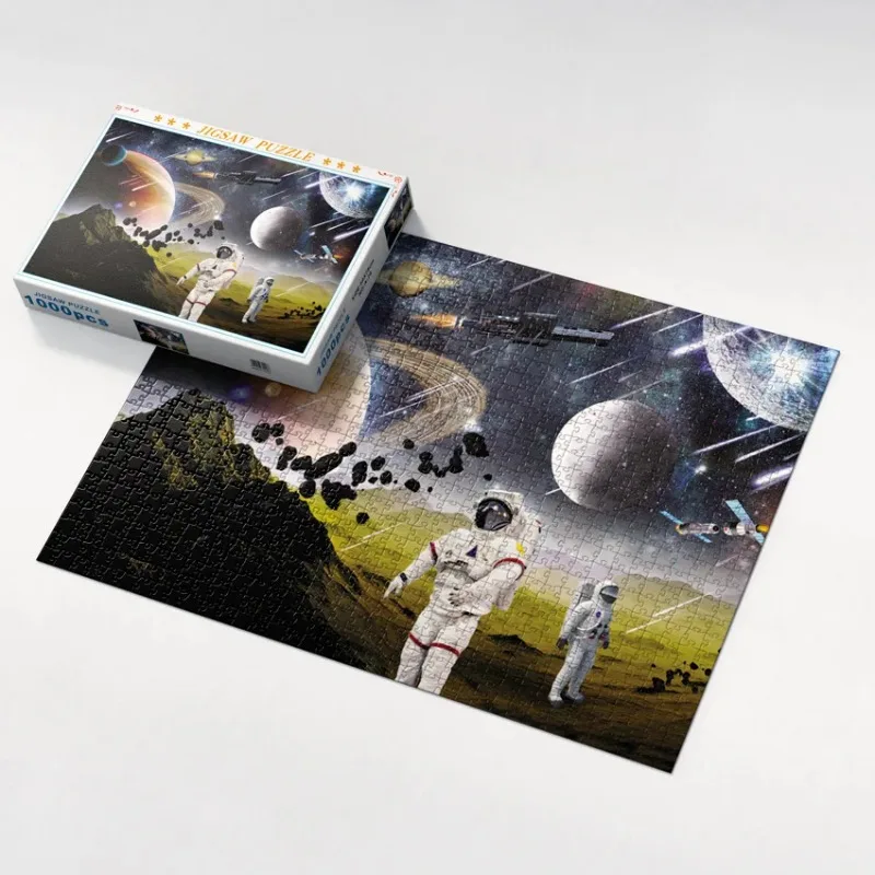 75*50cm Adult 1000PCS Paper Jigsaw Puzzle Travel Into Space Stress Relief Children Educational Entertainment Christmas Kids Toys