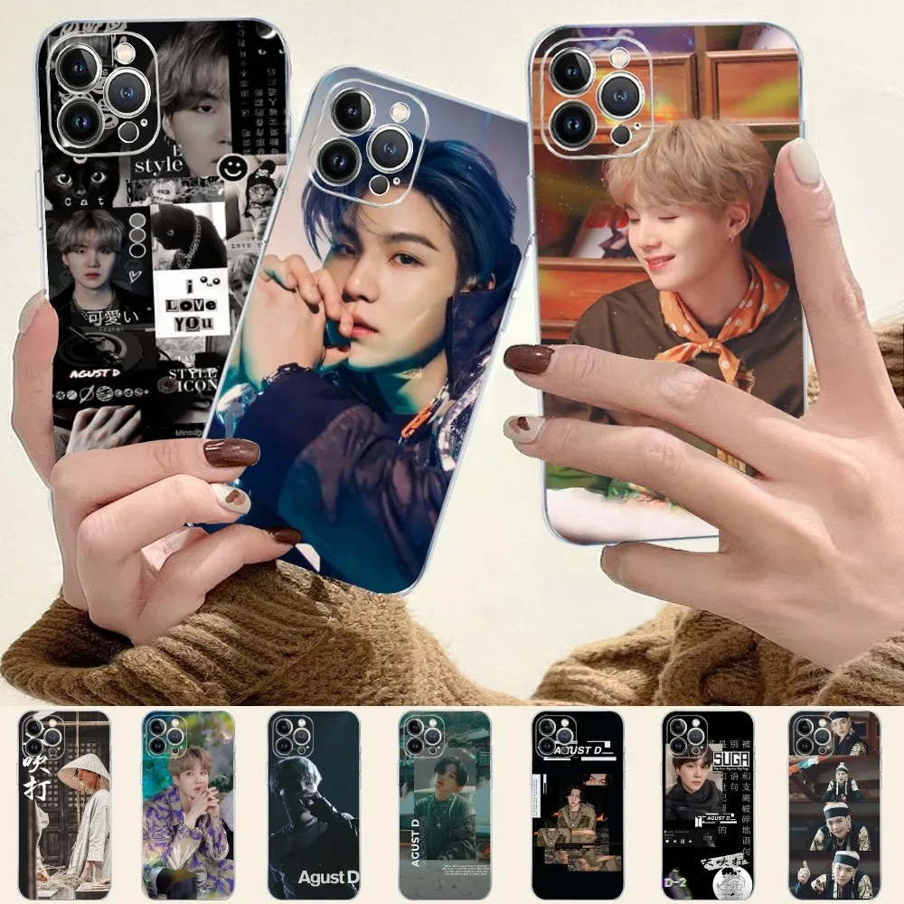 Agust D Suga Phone Case For iPhone 14 11 12 13 Mini Pro XS Max Cover 6 7 8 Plus X XR SE 2020 Funda Shell