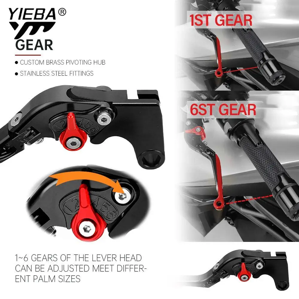 Motorcycle Adjustable Brake Clutch Levers Handbar Ends Grips FOR DUCATI HYPERMOTARD 1100 S EVO SP 2007 2008 2009 2010 2011 2012