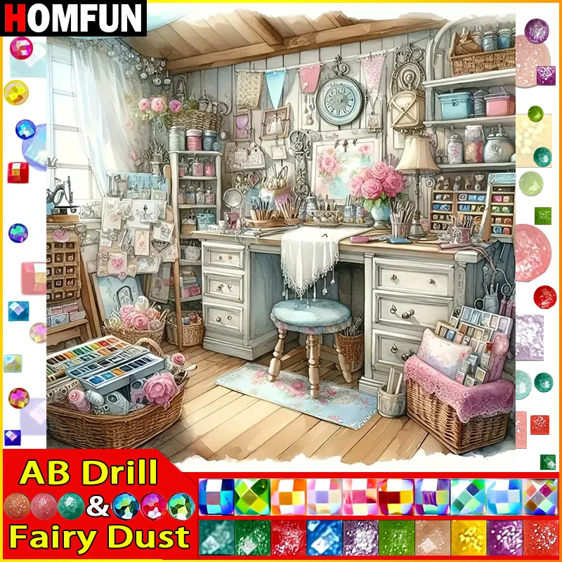 HOMFUN Fairy Dust AB Full Drill Diamond Painting \