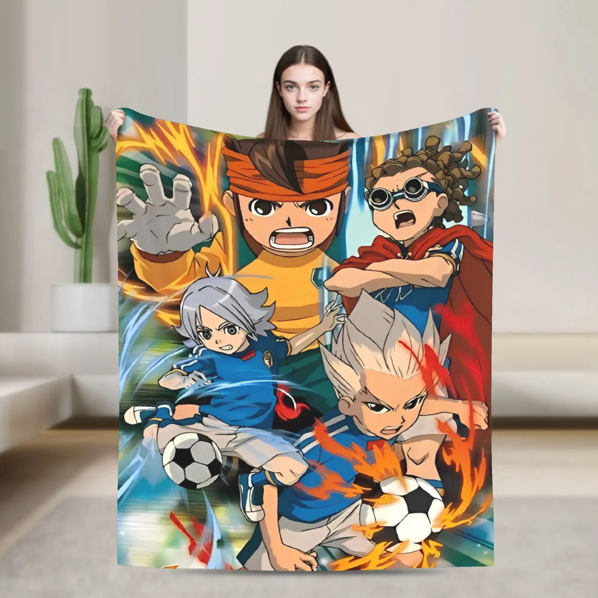 

Inazuma Eleven Axel Blaz gouenji Super Soft Blanket Plush Throw Blanket Pattern Couch Chair Flannel Bedspread Sofa Bed Cover
