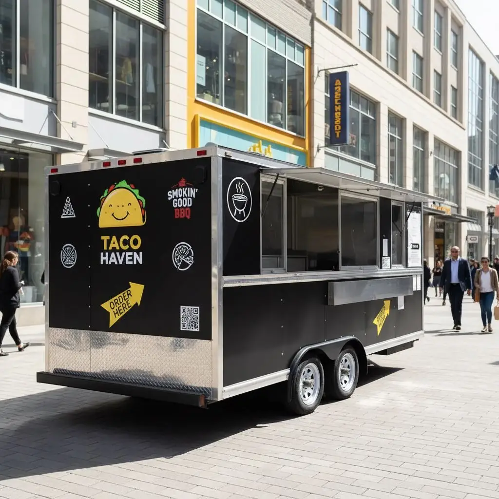 Food Trailers Fully Equipped For Sale Usa With Equipment Mobile Kitchen Ice Cream Pizza Coffee Hot Dog Bbq